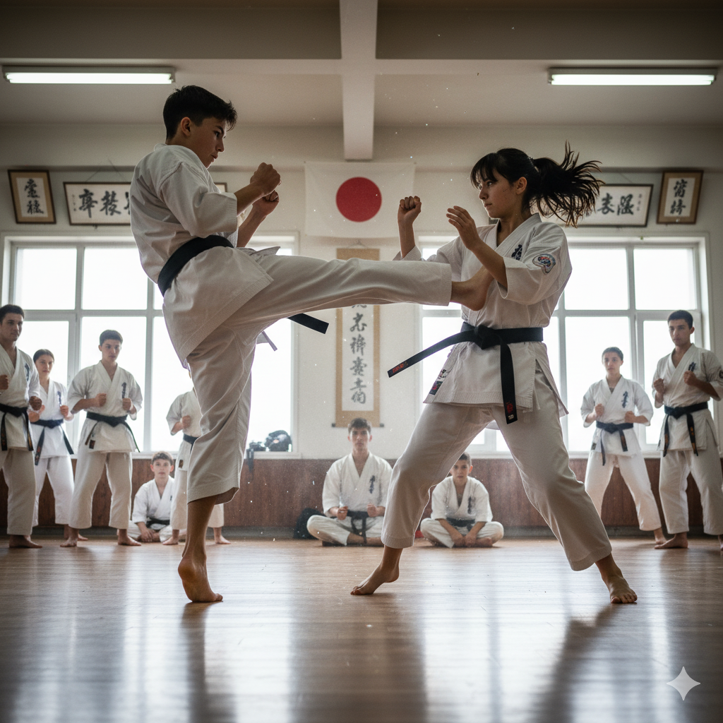 Clase de Karate en Club Colonia
